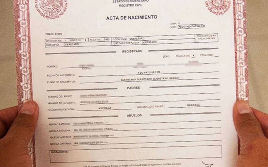 Ya no pedirán acta de nacimiento actualizada en 111